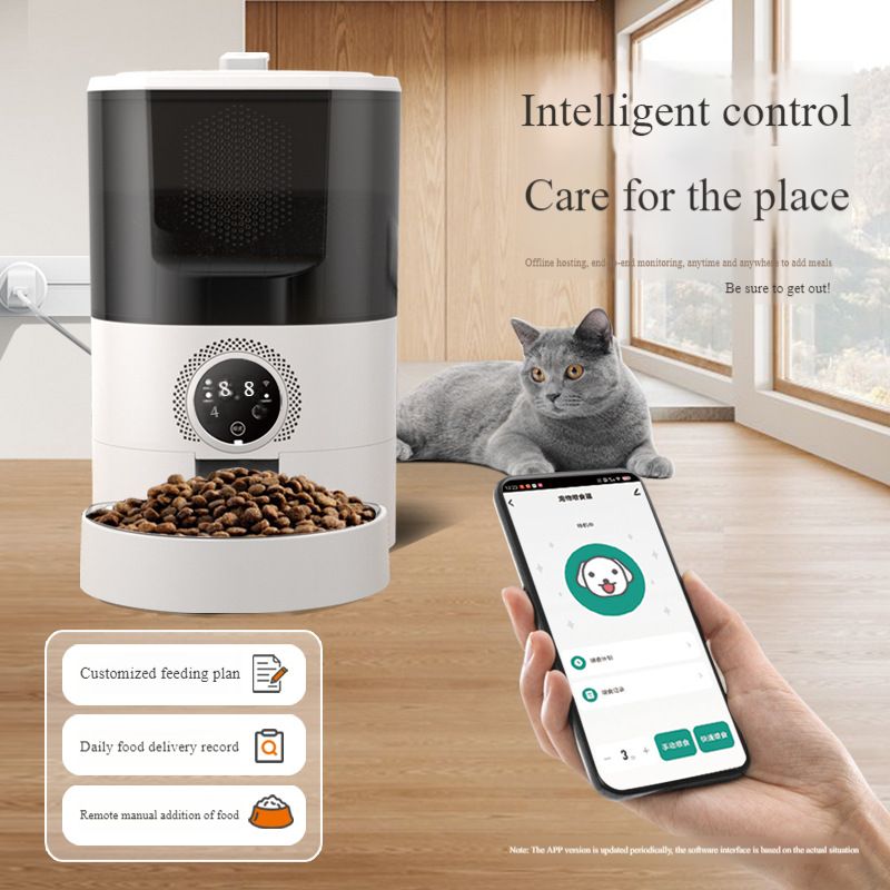 Pet intelligent cat feeder cat timed and quantitative remote automatic feeder cat food dog food intelligent feeder