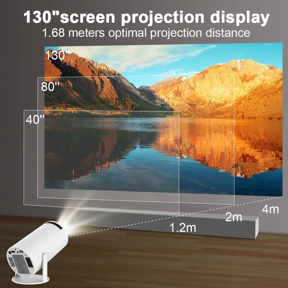 HY300 Transpeed Projector 4K Android 11 Dual Wifi6 200 ANSI Allwinner H713 BT5.0 1080P 1280*720P Home Cinema Outdoor portable Projetor