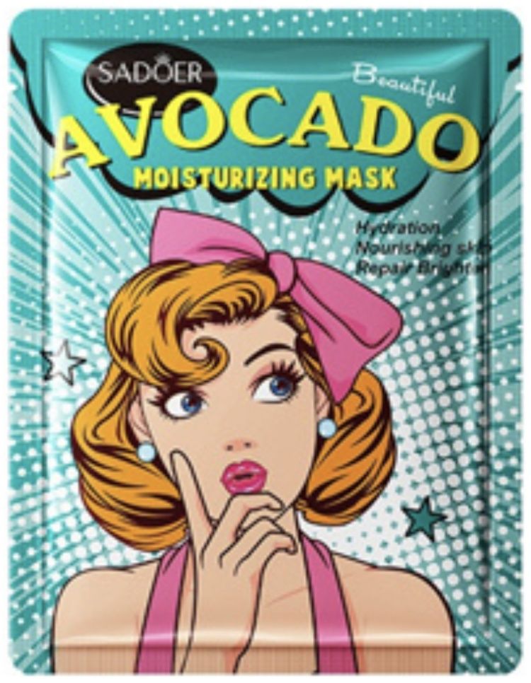 25g Goddess Portrait Mask Nourishing Moisturizing and Hydrating Facial MaskMINT GREEN- AVOCADO