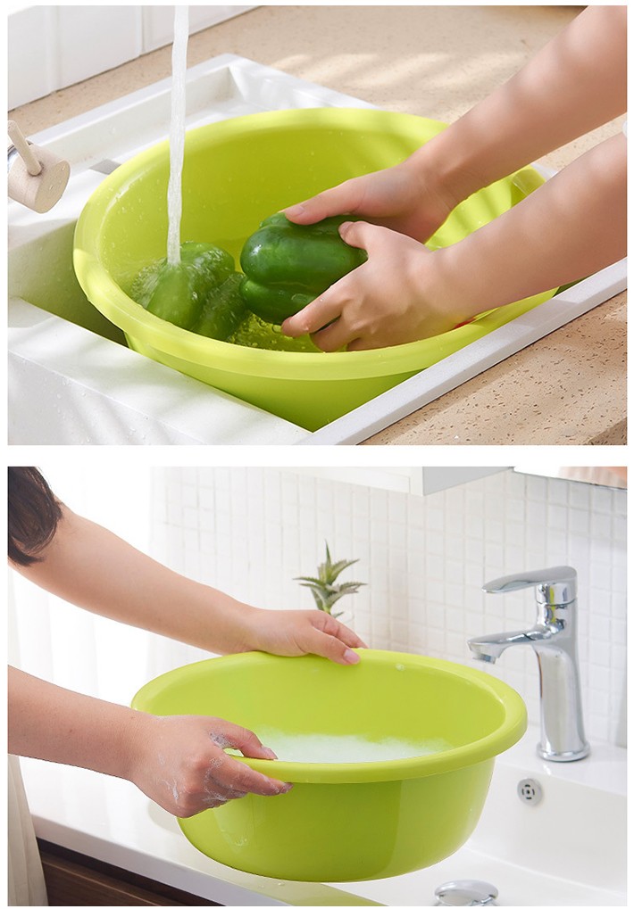 Tospino Home Multi-Purpose Lightweight Round Plastic Wash Basin 31*10cm
