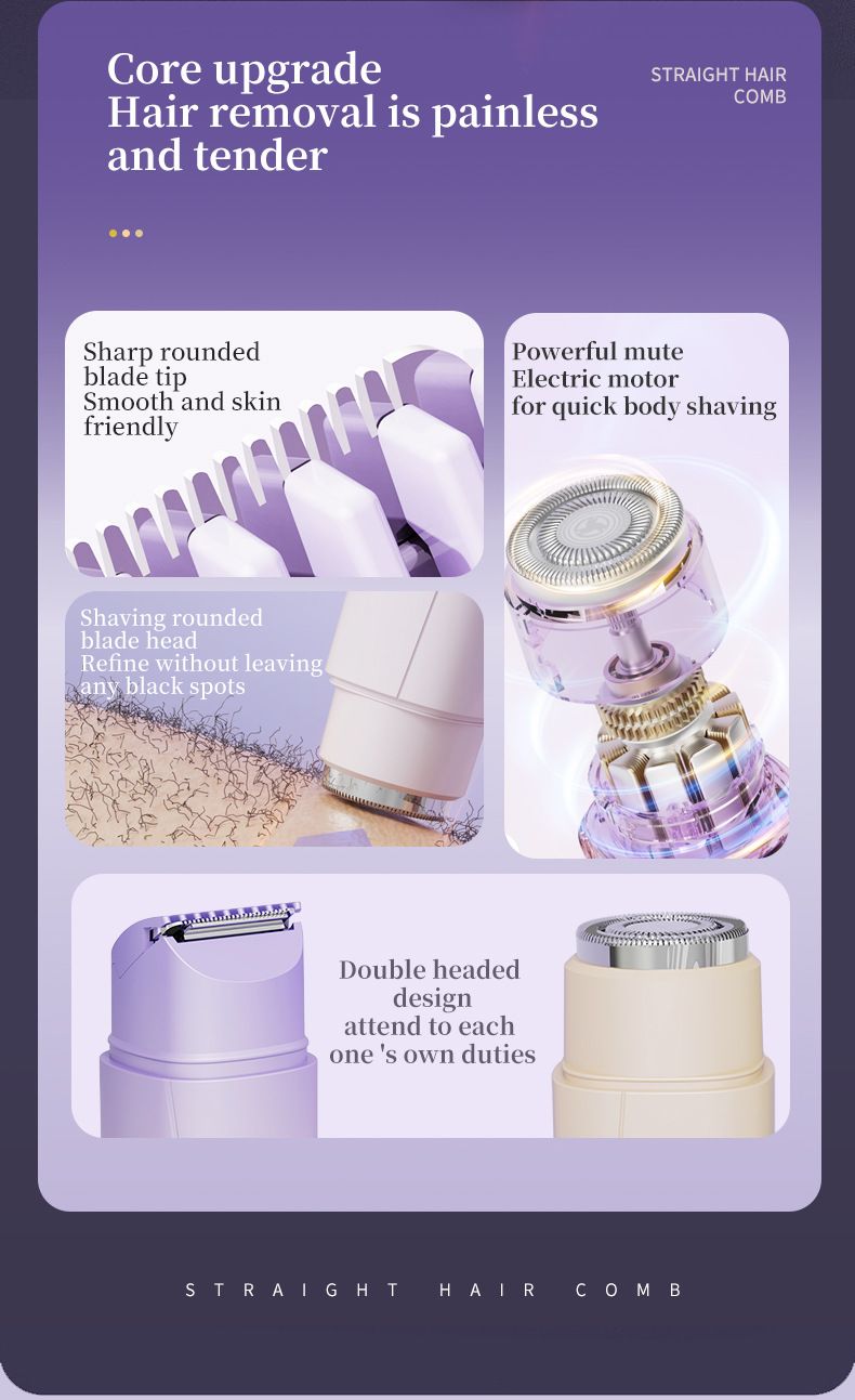 Cross border digital display type-c multifunctional women's shaver hair removal device electric shaver private cross-border new product