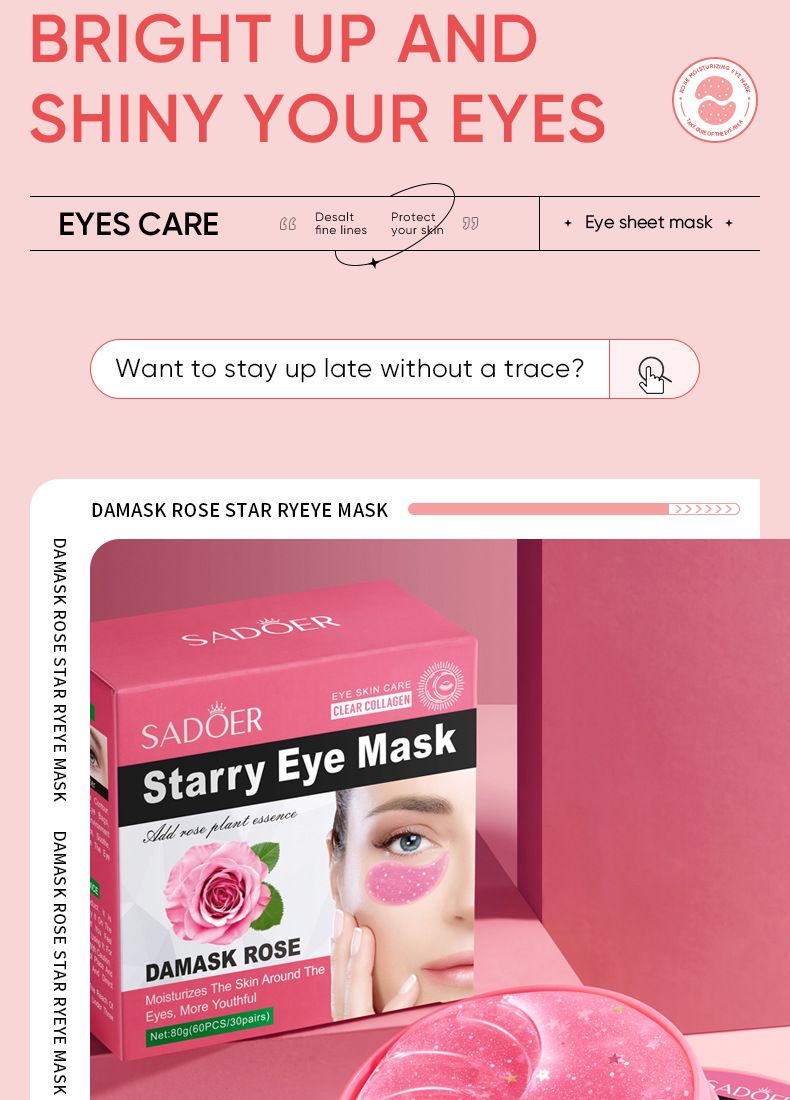Rose Starry Sky Eye Mask Hydrating Eye Care Eye Mask