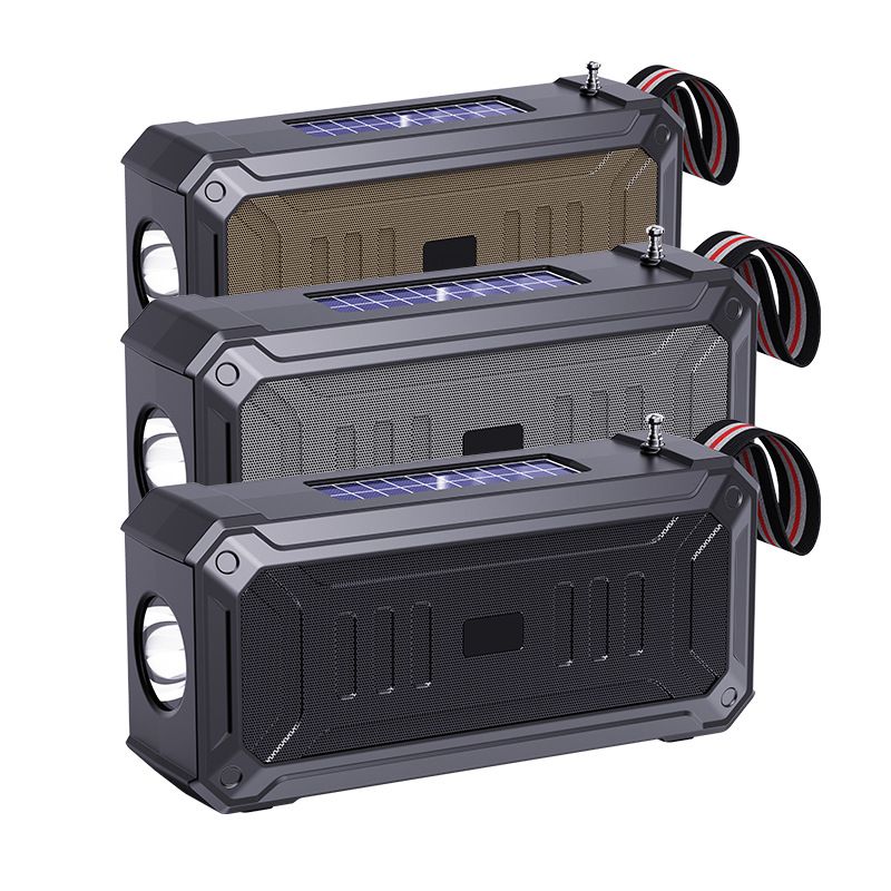 Dual solar bluetooth speaker wireless speaker multifunctional outdoor portable desktop wireless card small speaker
