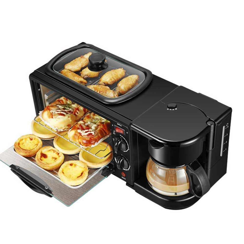Multifunctional Digital Air Fryer+ Rotisserie, Dehydrator, Convection Oven,Breakfast Machine with Coffee Maker 17 Touch Screen Presets Fry, Roast, Dehydrate, Bake, XL 10L Family Size, Auto Shutoff, Large Easy-View Window, Black

