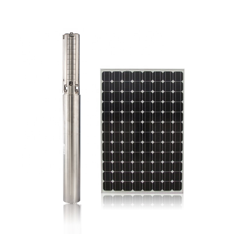 4SP2-13 Black Hybrid Solar pump, Agriculture Solar Water Pump System for Water Tank / Water Tower Filling, 130 meters head Solar Water Pump 2200W