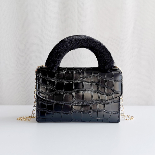 Women Bags Ladies Bag Female Crocodile Pattern Handbag Fashion Solid Color Women Shoulder Bag Brand Tote Plush Handle Wallets