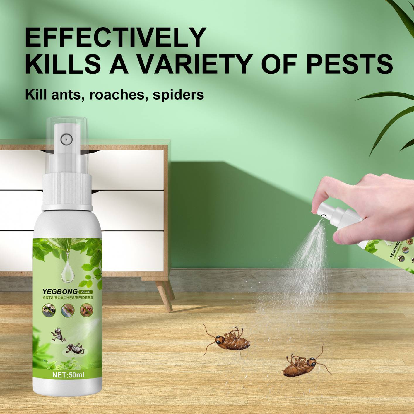 Mosquito, Tick, Fly, and Insect Repellent with Natural Essential Oils -Plant-Based Bug Spray and Killer - Safe for Kids, Babies, and Family