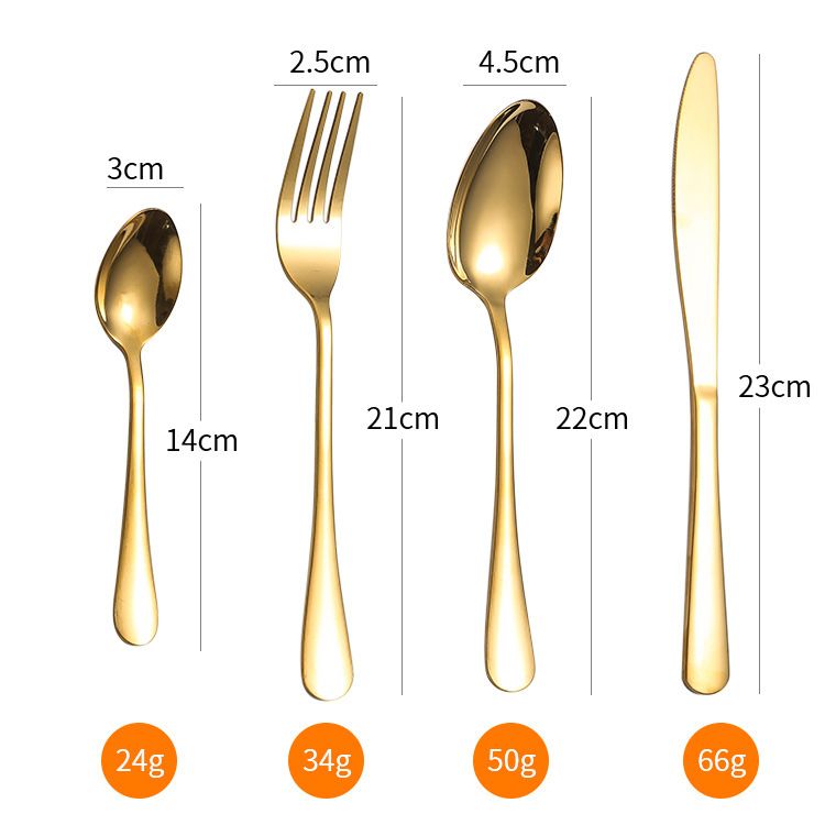 4-piece stainless steel cutlery set, knife, fork and spoon 4-piece gift box set