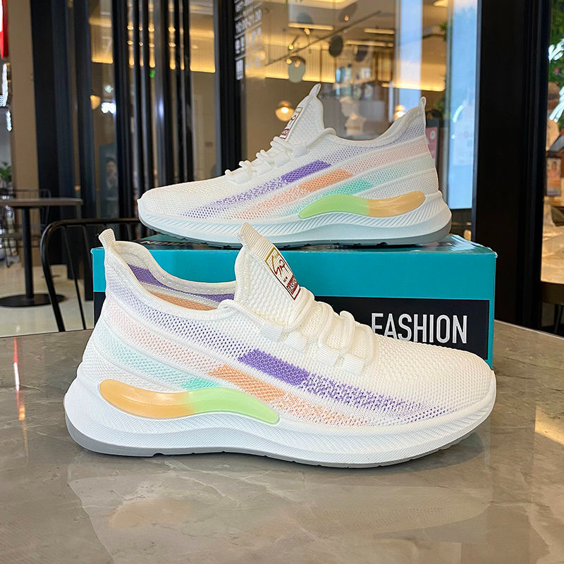 Women's Autumn New Versatile Lightweight and Breathable Running Shoes, Non Slip Soft Sole Casual Shoes
