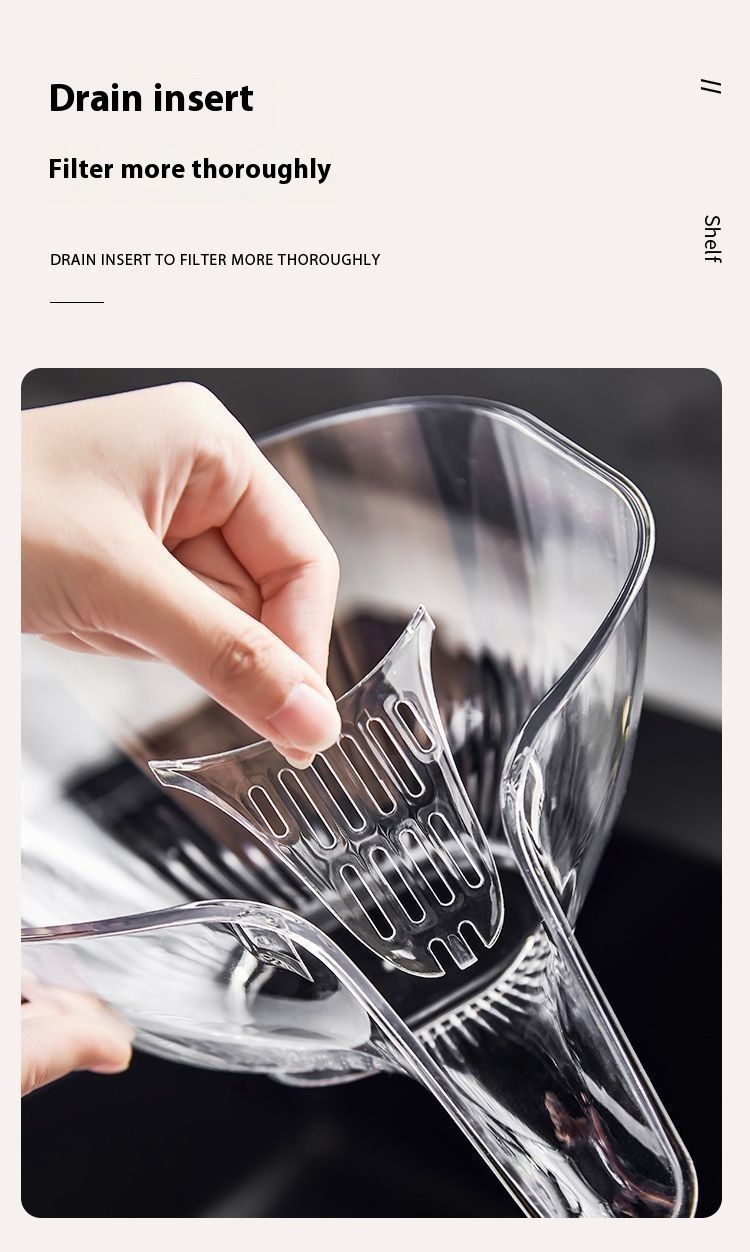 AUNONT Multifunctional draining basket household new kitchen dishes draining plastic storage fruit tray creative draining basket