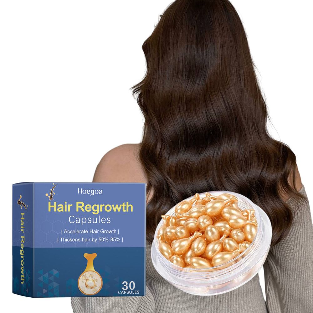 hoegoa Hair Growth Serum 7 Days Fast Regrowth Essential Capsule Anti Hair loss Baldness Repair Damaged Scalp Treatment For Women Men