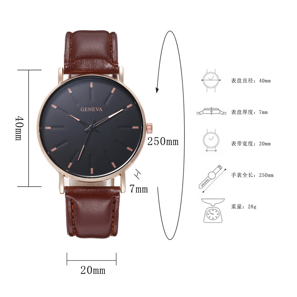 PD647-J Watch Men Lightweight Watches Leather Movement Men's Wrist Watch Minimalist Ultra Thin Classic Watch