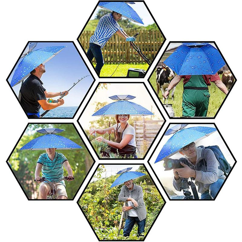 AKAKD Seasonal new umbrella hat head umbrella hat fishing head sun umbrella outdoor tea picking sanitation sun protection bucket hat umbrella fishing umbrella folding large single layer
