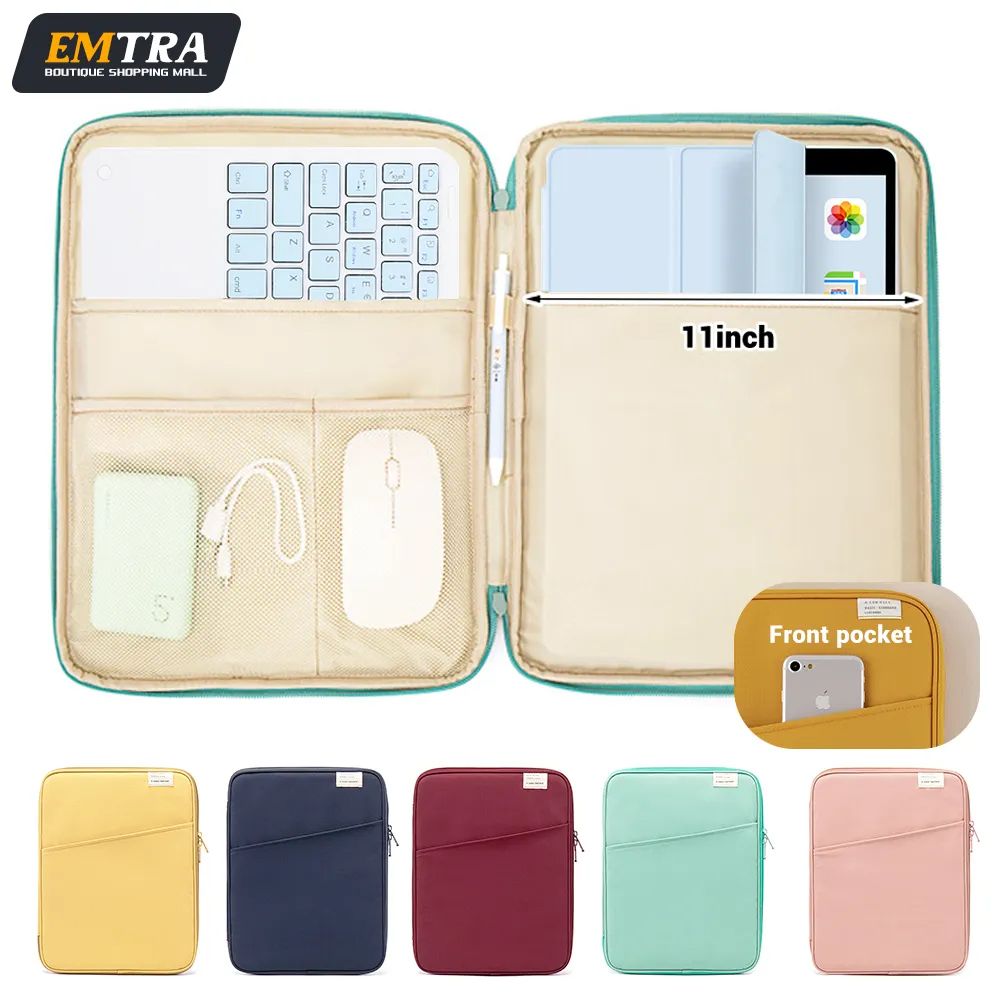 Tablet Handbag Case 9-11inch For iPad Air 4 5 Pro 11 Mini 5 6 iPad Case For XiaoMi 5 Samsung Huawei Lenovo Shockproof Pouch Bags