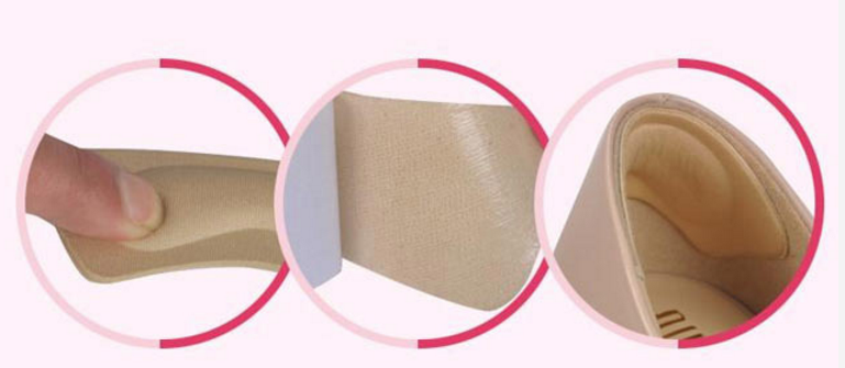 [Anti-Wear Foot Adjustment Shoe Size] Thick 4D Sponge Heel Stick Anti-Dropping Heel High Heels Half Size Pad