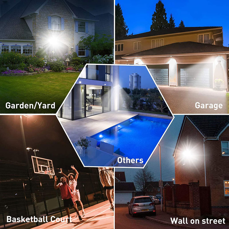 LED Flood Light Outdoor, Super Bright Outside Floodlights, IP66 Waterproof Exterior Security Light, 5000K Daylight White Durable Outdoor Lighting for Yard Lawn