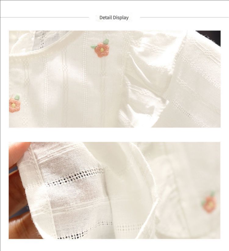 Baby girl princess dress new style children's summer clothes for girls fresh and versatile small flower baby shirt trendy baby girl summer clothes