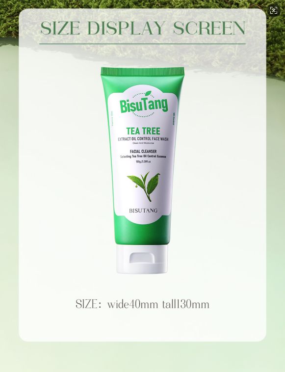 BisuTang TEA TREE EXTRACT OIL CONTROL FACE WASH FACIAL CLEANSER-100G