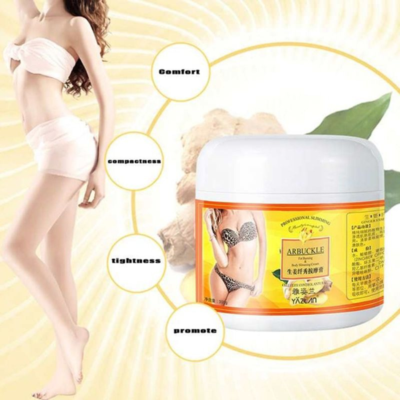 300g Ginger Massage Cream Full Body Slimming Cream Anti-cellulite Body Shaping Gel Moisturizing Weight Loss Leg Body Cream
