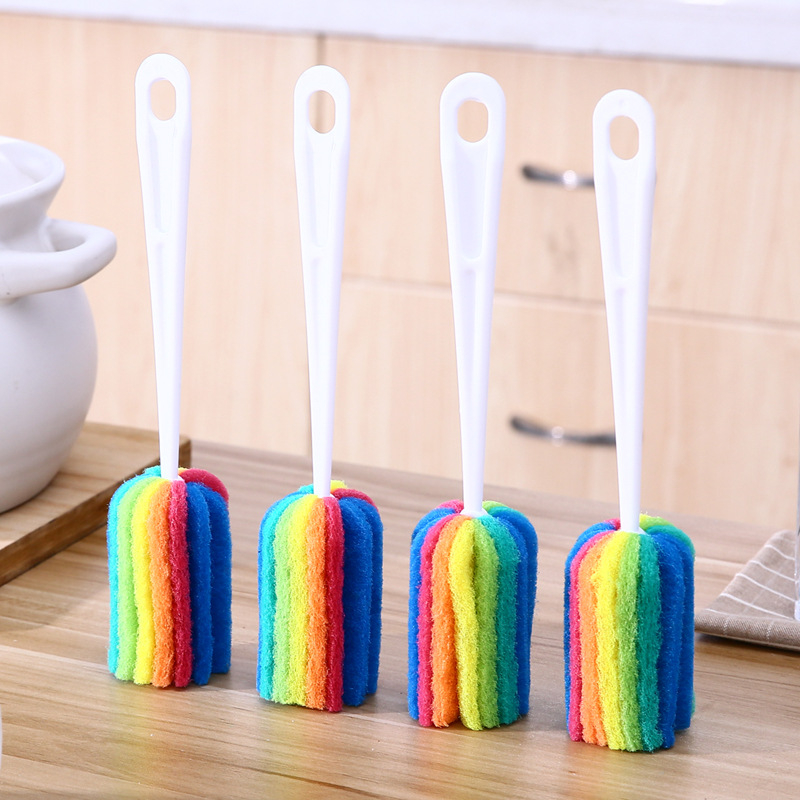Cup Brush Kitchen Cleaning Tool Sponge Brush For Wineglass Bottle Coffe Tea Glass Cup Mug handle Brush