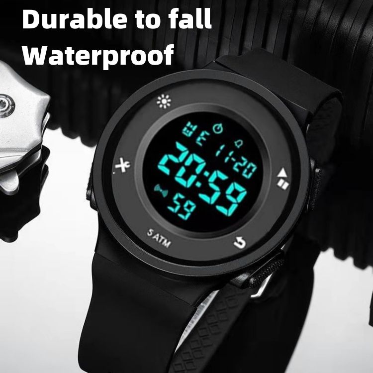 Wrist Watch Waterproof luminous electronic watch Multi functional sports watch CRRSHOP men women Trendy and minimalist watch waterproof Durable to fall Date display Stopwatch timing Alarm mode 
