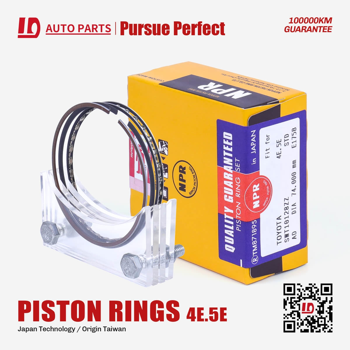 NPR 4E.5E Engine Piston Rings OEM:SWT10128ZZ for TOYOTA