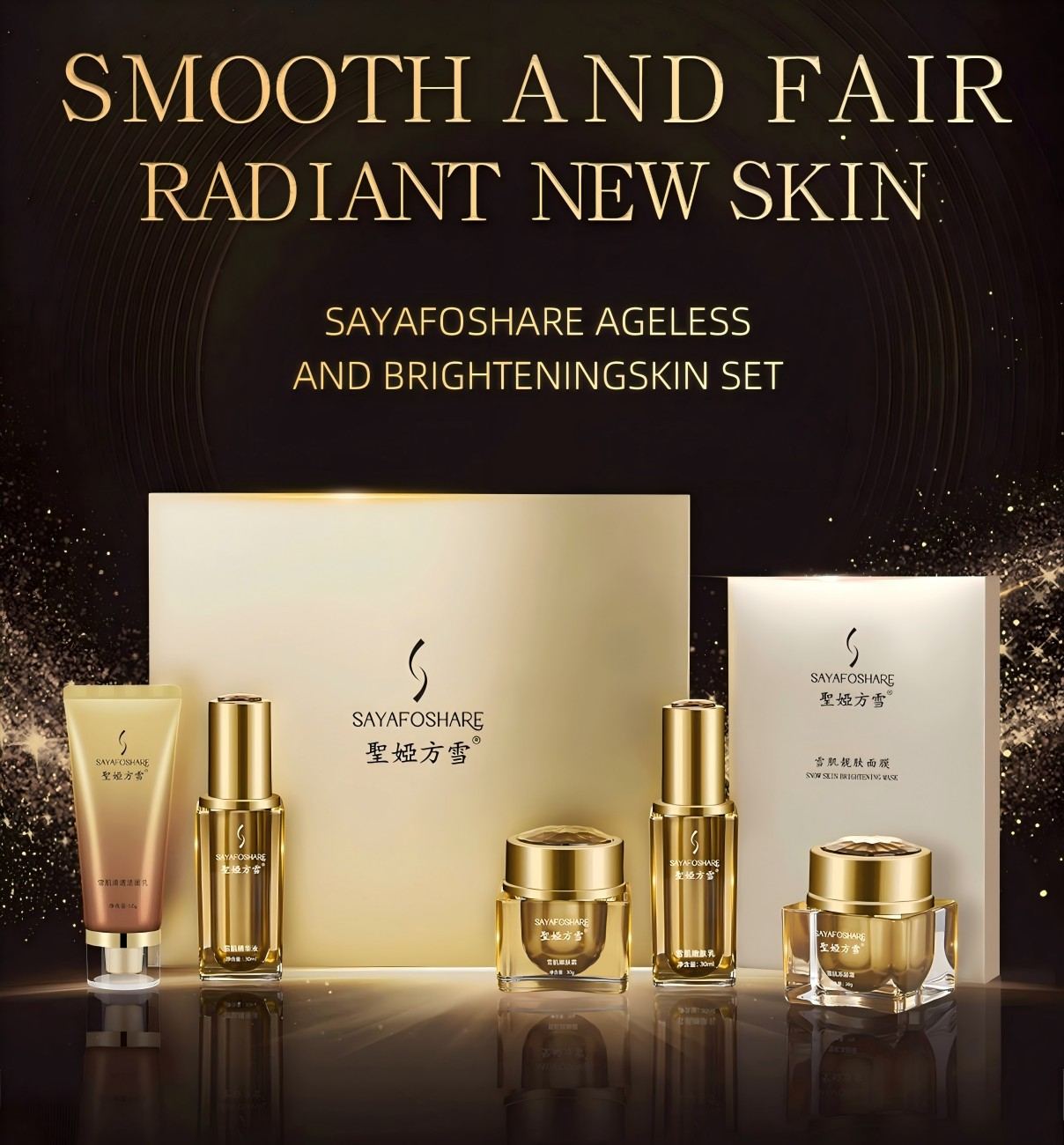 Youth Essentials Skin Care Set - Includes Facial Cleanser, Facial Essence & SKINPOWER Face Cream - Anti Aging Skin Care Set to Reduce Fine Lines & Improve Uneven Texture (10 Count)