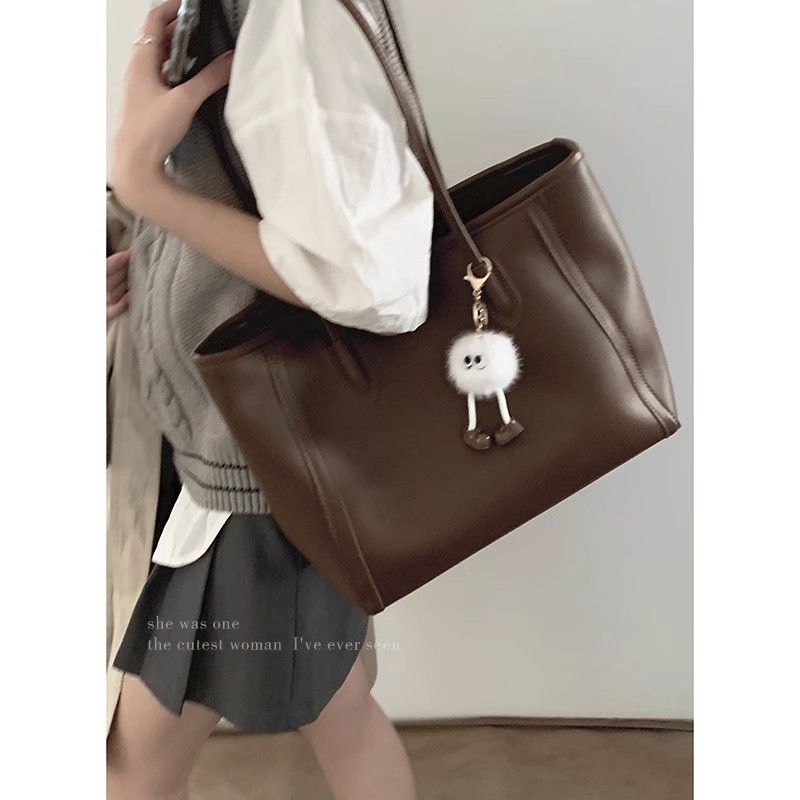 36313 Large Capacity Leather Tote Bags Stylish Simplicity Women's Shoulder Bags