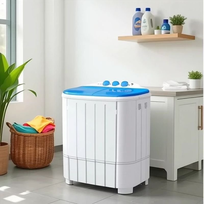 Twin Tub Semi Automatic Washing Machine-White