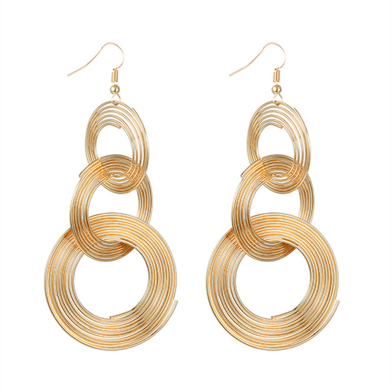 women's vintage earrings geometric multi-layer design sexy girl earrings