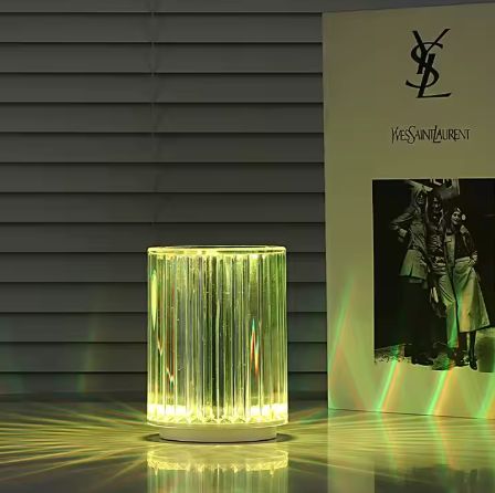Bedroom Living Room Bedside Bar USB Charging Desk Lamp Acrylic Transparent Light Home Decoration Lighting Led Table Lamps