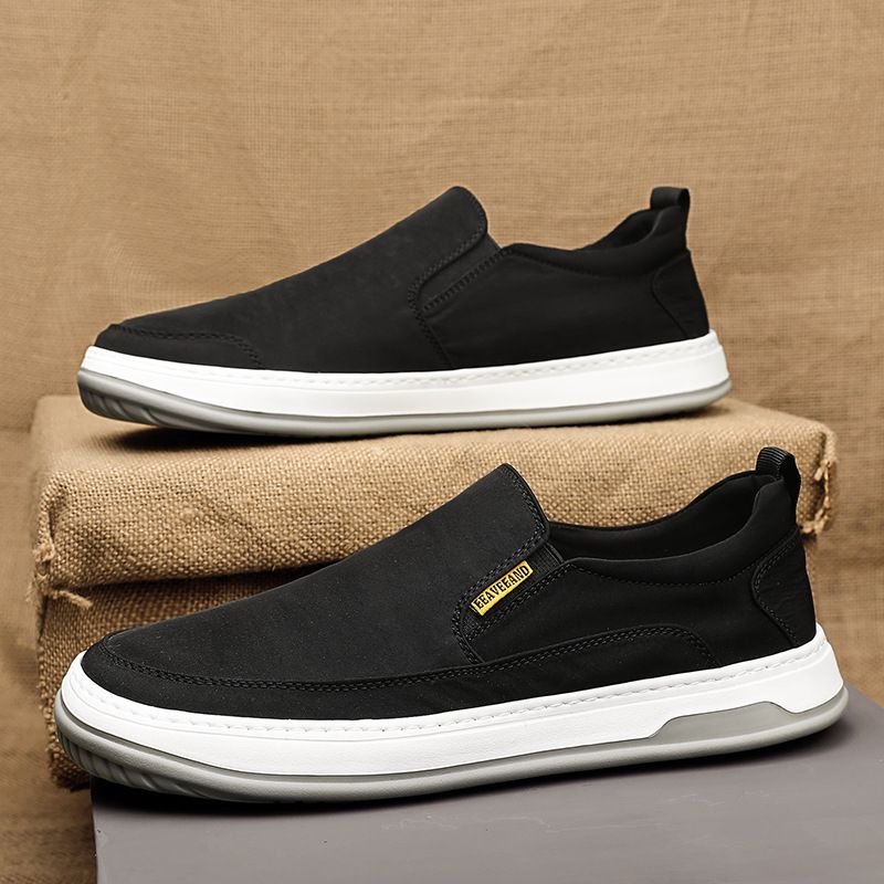 2024 new retro men's shoes ice silk umbrella cloth board shoes casual men's shoes slip-on loafers casual shoes L5170