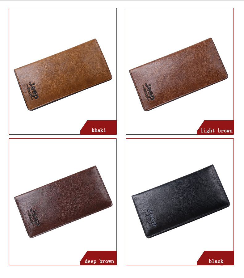 JEEP BULUO Men's Long Money Wallet Multi Men Wallets Business Brand Card Holder Coin Purse Men Handbag Clutch Bags Minimalism