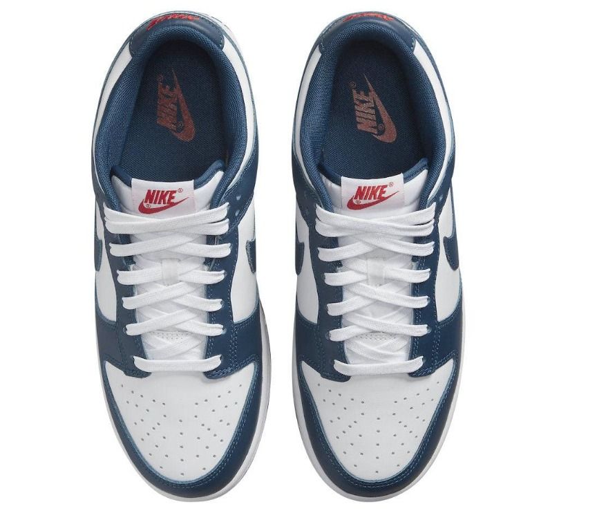 Nike Dunk Low Navy Blue / White / Red Series Low Top Casual Sports Shoes- Slip-resistant