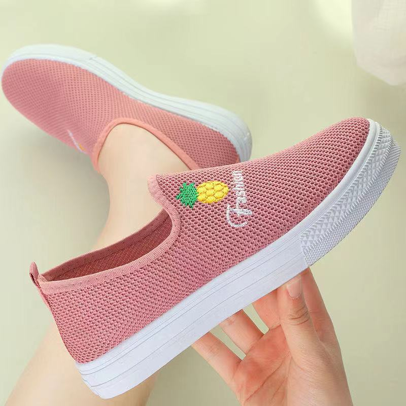 777 Fashion Female Mesh Breathable Cushion Comfortable Walking Shoes Slip-on Casual Shoes For Women