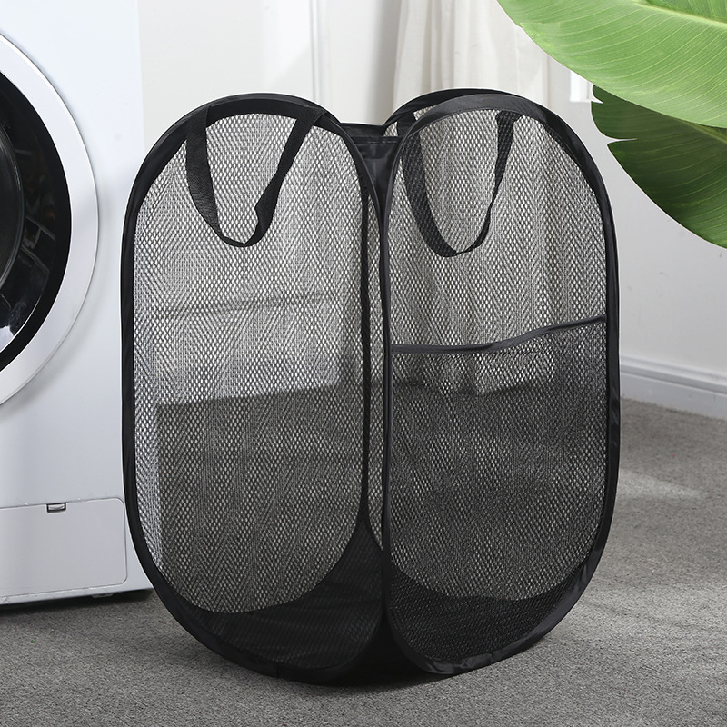 2003-2004Pop Up Collapsible Laundry Baskets, Mesh Laundry Basket for Kids Room College Dorm or Travel