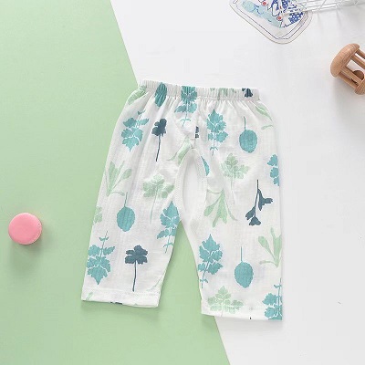 Baby Summer Open-Crotch Pants, Cute Printed Cotton 3/4 Pants, Breathable Casual Trousers for Toddler Infants, Sizes 73-110cm, Single Pack, Soft Baby Pants for Boys Girls
5