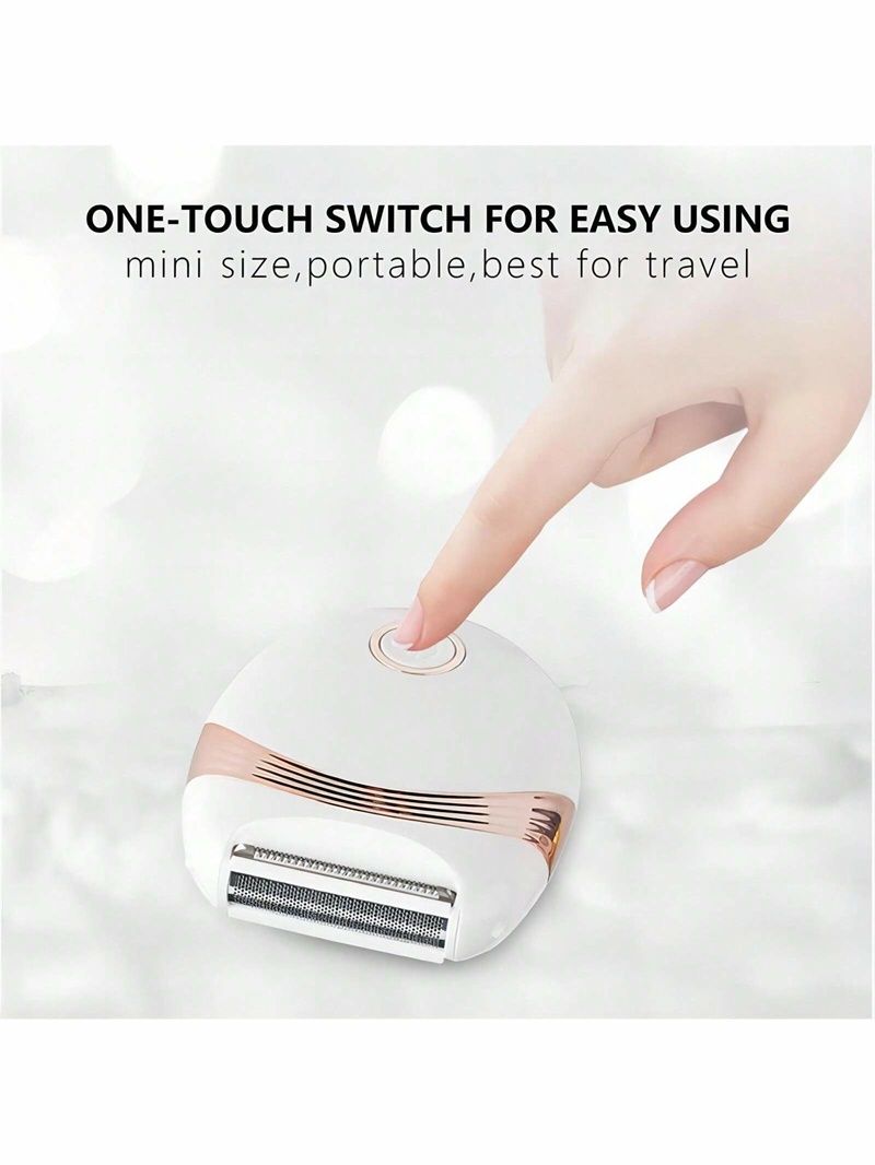 1 Pc Portable Electric Razor Bikini Trimmer Women, Facial Remover, Wet & Dry Hair Removal Device For