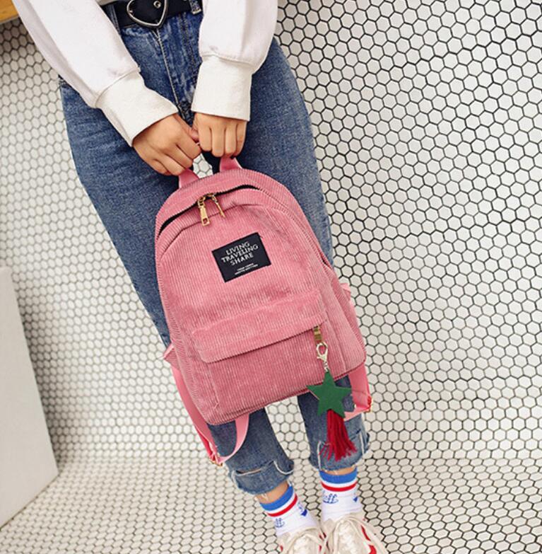 Women bag Hot Travel Backpack Fashion Canvas Tassel School Bags Large Capacity Backpack lady handbag
