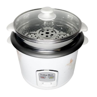 Italian Home Rice Cooker With Steamer - 5 Liters - White5L