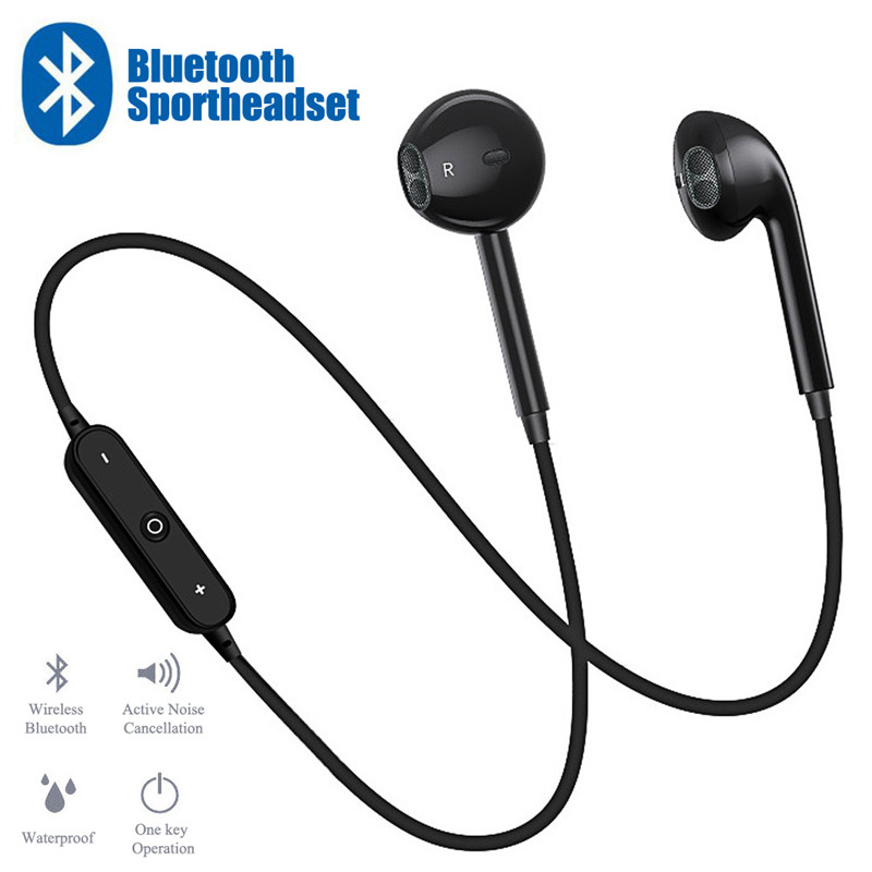 S6 Sport-Ear Neckband S6 Wireless Headphone Bluetooth V4.1 Earphone With Mic Stereo Earbuds Headset