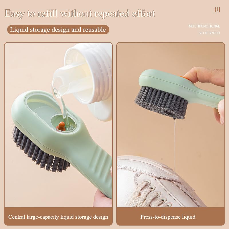 Multi-function liquid shoe brush, household press liquid washing shoe brush, shoe brush, tool press soft sweater cleaning brush