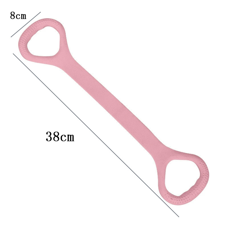 Eight shaped pull-up device for men and women, stretching open shoulders and arms with elastic rope for home use, back training and chest expansion for women
