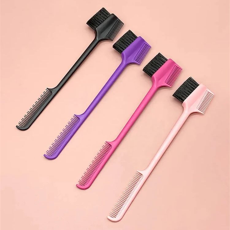 3 in 1 Edge Brush Comb Double Sided Edge Control Brush For Hair Salon Hair Comb Brushes Beauty Tools Professional Accessories