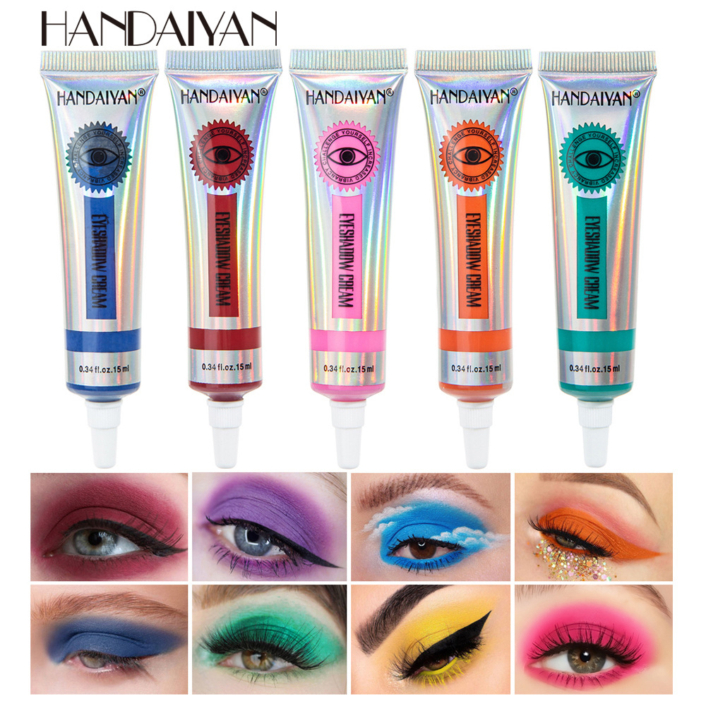 H2025 HANDAIYAN Brighten Eyeshadow Cream Eyes Easy to Wear Eye Shadow Green Purple Make up Long-lasting Makeup Shadows Cosmetics