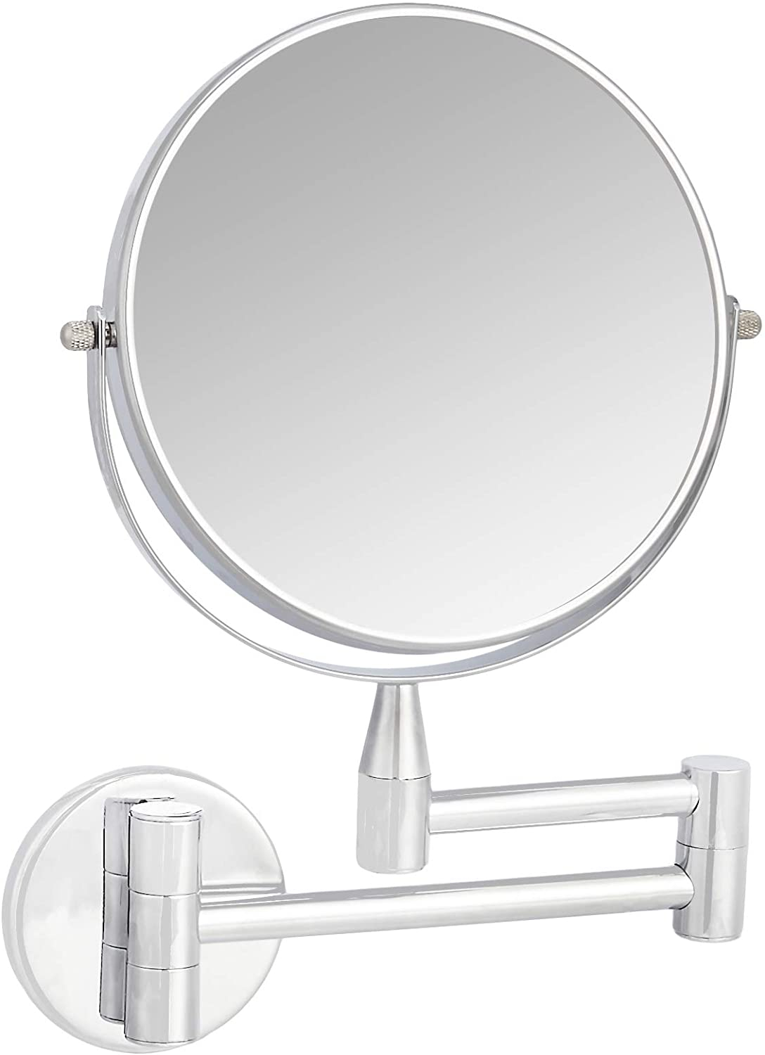 Wall Mounted Vanity Mirror - 1X/5X Magnification, Chrome, Ultra Clear Magnifying Vanity Mirror, Bathroom Mirror