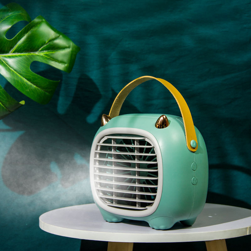 Portable desktop plus water spray cold air fan, multi-function USB charging fan, desk bedroom silent fan