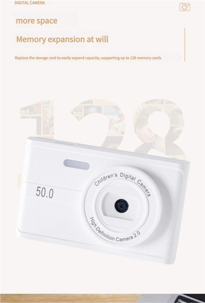 New CCD Digital Camera, Student and Children's Selfie Recorder, Portable Card Camera