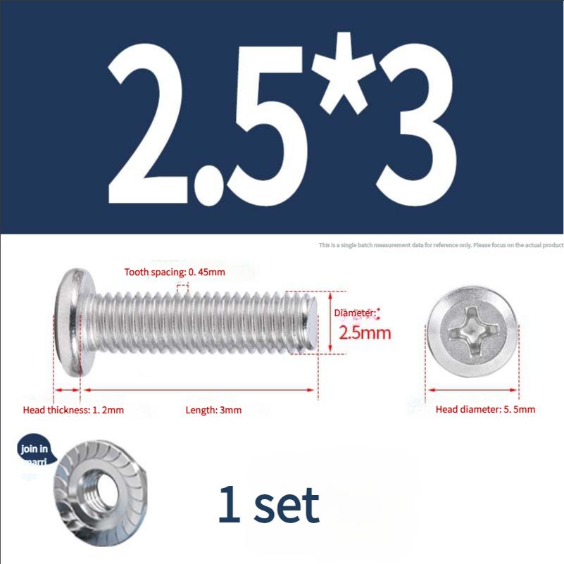 304 cross flat head flange screw cap screw extended furniture screw nut ET or UTM6 screw (various models, welcome to consult 50 per package)