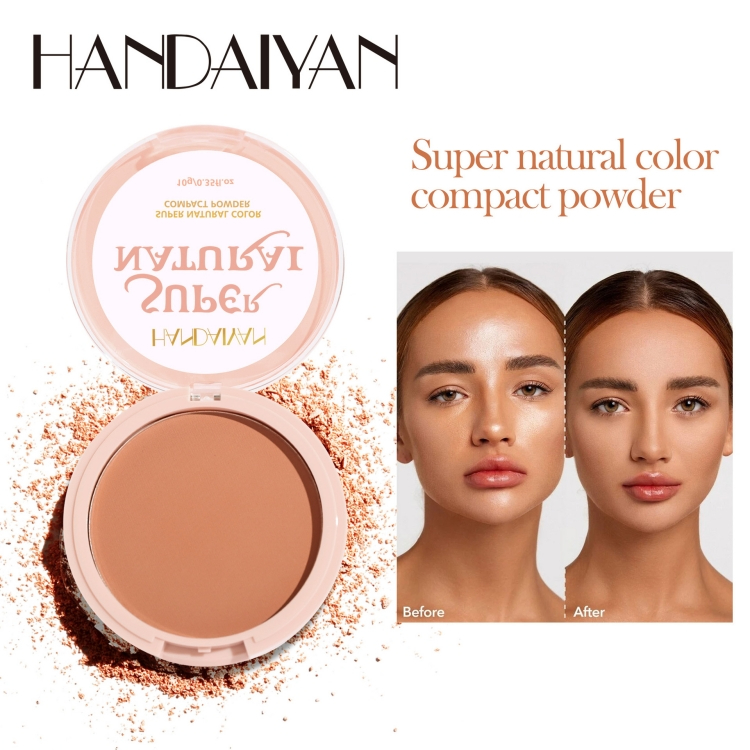 Powder female gentle and bright Powder Oil control waterproof lasting Moisture Concealer No card powder No makeup removal CRRSHOP women Waterproof, makeup setting, and not easy to fade ladies beauty care Makeup foundation present